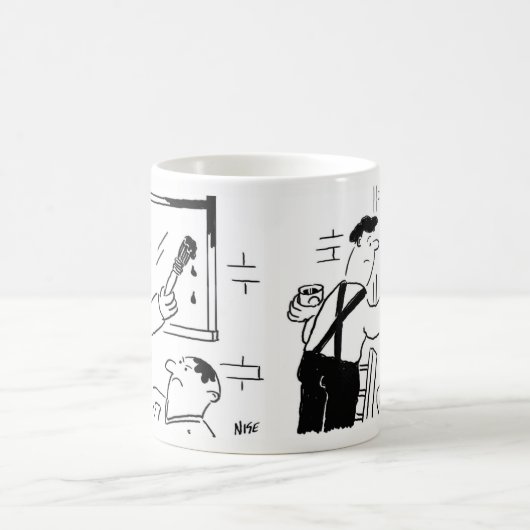 Maler und Dekorator-Cartoon Kaffeetasse (Mittel)