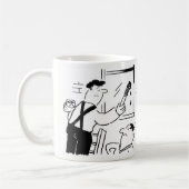 Maler und Dekorator-Cartoon Kaffeetasse (Links)