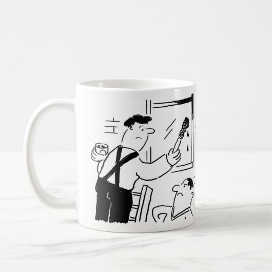 Maler und Dekorator-Cartoon Kaffeetasse (Links)
