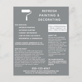 Maler und Dekorator, Farbwalze grau Flyer