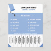 Maler und Dekorator Flyer abziehen Streifen (Vorne)