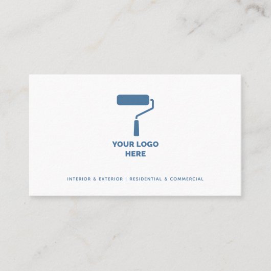Maler und Dekorator für das Logo, Navy Text Visitenkarte (Vorderseite)