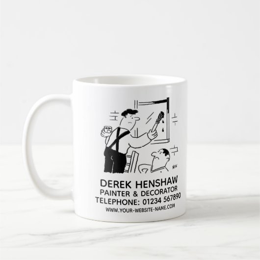 Maler und Dekorator Kaffeemaschine Tasse (Links)