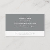 Maler und Dekorator Malwalze modern grau Visitenkarte (Rückseite)