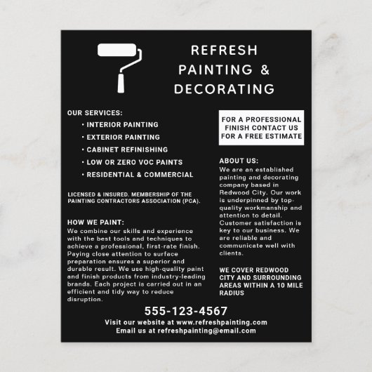 Maler und Dekorator Paint Roller Black Flyer (Vorne)