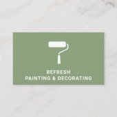 Maler und Dekorator Pinzette Moderne grüne Visitenkarte (Vorderseite)