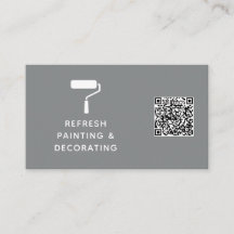 Maler und Dekorator QR-Code Farbwalze grau