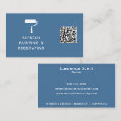 Maler und Dekorator QR Code Malwalze Visitenkarte (Vorne/Hinten)