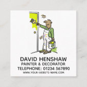 Maler und Dekorator Quadratische Visitenkarte (Vorderseite)