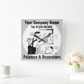 Maler und Dekorator Quadratische Wanduhr (Zuhause)