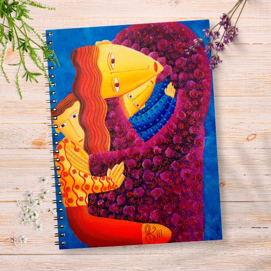 Maler und Söhne Familienmalerei Moderne Kunst Notizblock