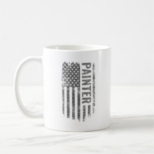 Maler USA-Flagge Distressed-Design Kaffeetasse