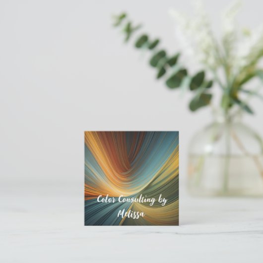 Maler-Visitenkarte Quadratische Visitenkarte (Stehend Vorderseite)