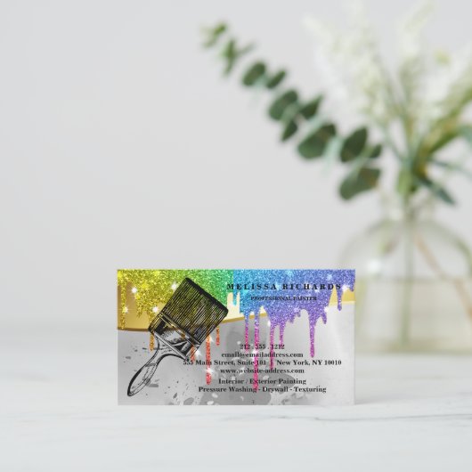 Maler-Visitenkarte Visitenkarte (Stehend Vorderseite)