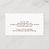 Maler-Visitenkarte Visitenkarte (Rückseite)