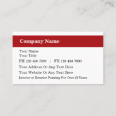 Maler-Visitenkarten Visitenkarte (Rückseite)