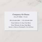 Maler-Visitenkarten Visitenkarte (Rückseite)