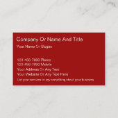 Maler-Visitenkarten Visitenkarte (Rückseite)