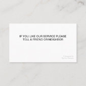 Maler-Visitenkarten Visitenkarte (Rückseite)