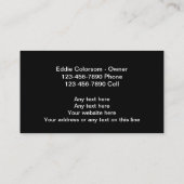 Maler-Visitenkarten Visitenkarte (Rückseite)