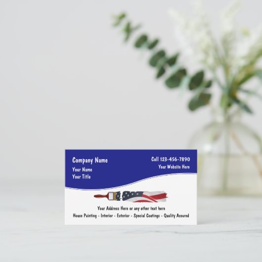 Maler-Visitenkarten Visitenkarte (Stehend Vorderseite)