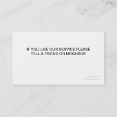 Maler-Visitenkarten Visitenkarte (Rückseite)