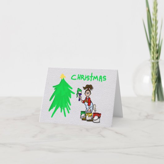 Maler Weihnachtskarte Feiertagskarte (Vorderseite)