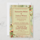 Maler Zaun mit Frühlingsblumen Hochzeit Einladung (Vorderseite)