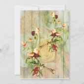 Maler Zaun mit Frühlingsblumen Hochzeit Einladung (Rückseite)