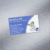 Maler Zeichnen blauer Farbe | Handyman Magnetische Visitenkarte (Beispiel)