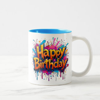 Maler zum Geburtstag alles Gute Zweifarbige Tasse