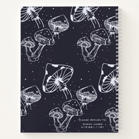 Malerästhetische Personalisierte Schwarzwurzkompos Notizblock (Rückseite)