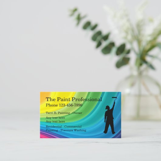 Malerdesign für Berufliche Karten (Stehend Vorderseite)