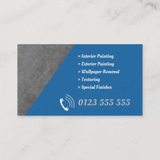 Malerdienste | Berufliche Maler Visitenkarte (Rückseite)
