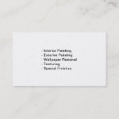 Malerdienste | Elegante Maler Visitenkarte (Rückseite)