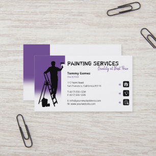 Malerdienste Maler am Arbeitsplatz Visitenkarte