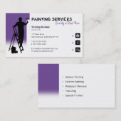 Malerdienste | Maler am Arbeitsplatz Visitenkarte (Vorne/Hinten)