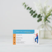 Malerdienste | Maler am Arbeitsplatz Visitenkarte (Stehend Vorderseite)