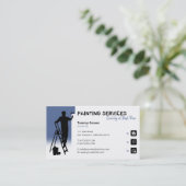 Malerdienste | Maler am Arbeitsplatz Visitenkarte (Stehend Vorderseite)