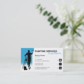 Malerdienste | Maler am Arbeitsplatz Visitenkarte (Stehend Vorderseite)