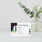 Malerdienste | Maler bei der Arbeit K Visitenkarte (Stehend Vorderseite)