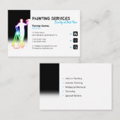 Malerdienste | Maler bei der Arbeit K Visitenkarte (Vorne/Hinten)