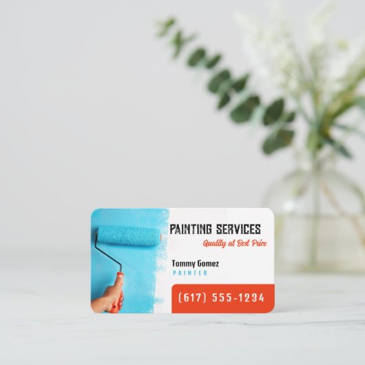 Malerdienste | Maler Visitenkarte (Stehend Vorderseite)