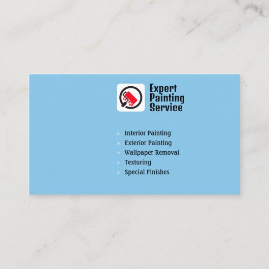 Malerdienste | Malerin Visitenkarte (Rückseite)