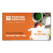 Malerdienste | Paint Roller Business Card Magnetische Visitenkarte (Vorderseite)