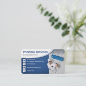 Malerdienste | Quality Blue Business Card Visitenkarte (Stehend Vorderseite)
