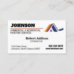 Malerdienstleistungen Kommerziell und in Wohnräume Visitenkarte