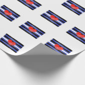 MALERE LEDERSTARKE FLAG UND SYMBOL GESCHENKPAPIER (Ecke)