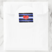 MALERE LEDERSTARKE FLAG UND SYMBOL RUNDER AUFKLEBER (Tasche)