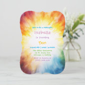 Malerei 10. Mädchen Geburtstag Einladung (Stehend Vorderseite)